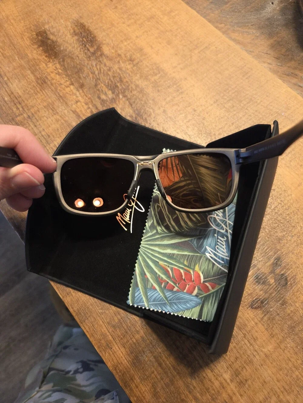 Maui Jim HCL Puakea Matte Brown Sunglasses (Matte Finish, Brown Lenses)